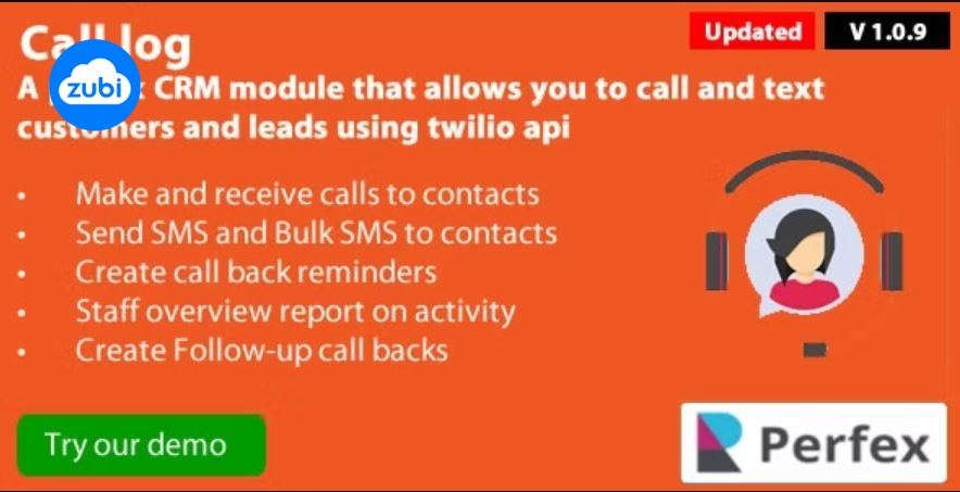 Call Log 1.2.0 Module For Perfex Crm - Gọi điện, Nhắn Tin Cho Khách Hàng